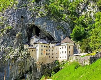 Slovenia Predjama Castle diamond painting