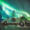 Snow Northern Lights Aurora diamond painting