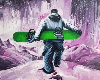 Snowboarder Man Art diamond painting