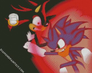 Sonic And Shadow diamond painting