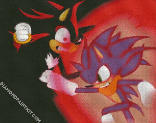 Sonic And Shadow diamond painting