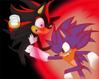 Sonic And Shadow diamond painting