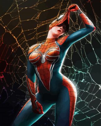 Spider Girl diamond painting