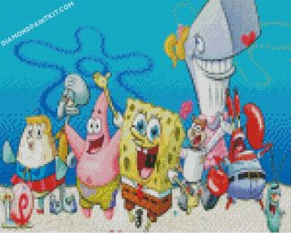 Spongebob And His Friends diamond paintings