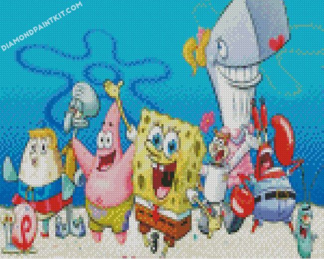 Spongebob And His Friends diamond paintings