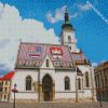 St Marks Church Lovrijenac Croatia diamond painting