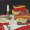 Still Life with books and candle matisse art diamond paintings