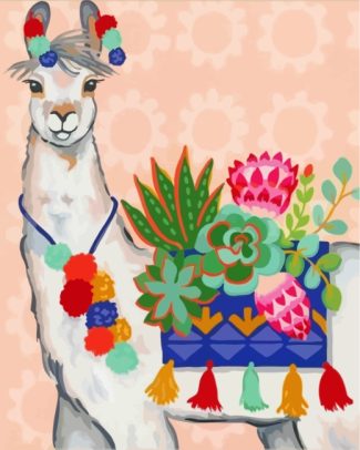 Stylish Alpaca diamond painting