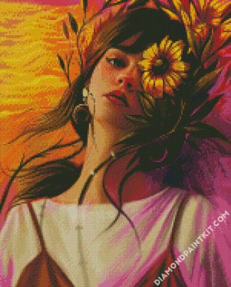 Sunflower Girl Art diamond paintings