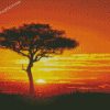 Sunrise Tree Silhouette diamond paintings