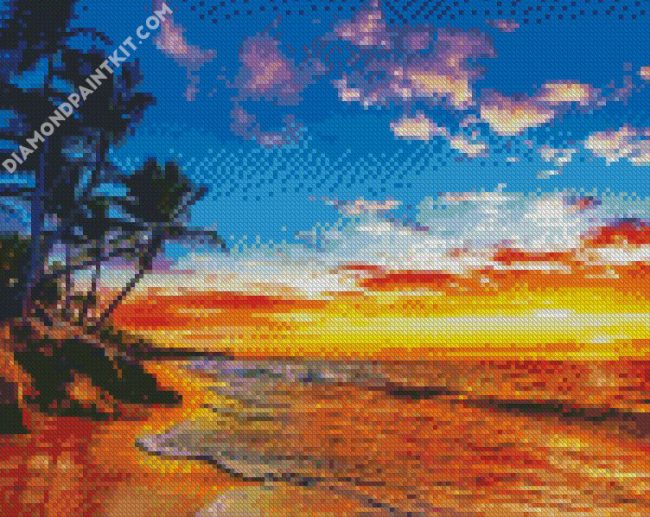 Sunset Beach Paradise diamond painting