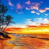 Sunset Beach Paradise diamond painting