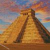 Sunset chichen itza Mexico diamond paintings