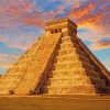 Sunset chichen itza Mexico diamond painting