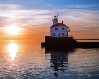 Superior Entry Lighthouse Duluth diamond painting