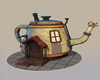 Teapot House diamond painting