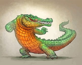 The Alligator Fighter diamond painting