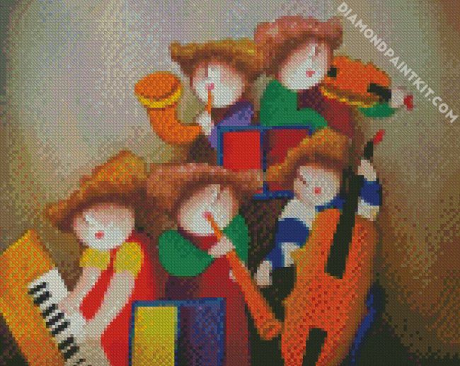 The Children Musicians diamond paintings