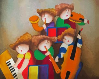 The Children Musicians diamond painting