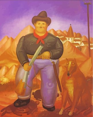 The Hunter Botero diamond painting