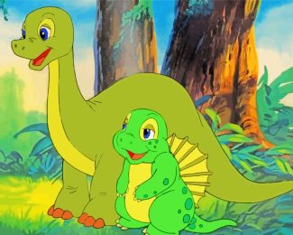 The Little Dinosaur Cartoon diamond painting