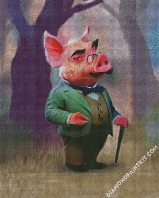 The Mister Pig diamond painting