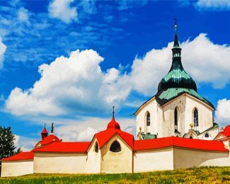 The Pilgrimage church of St John of Nepomuk at Zelená hora szech diamond painting