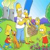 The Simpsons In Picnic diamond painting