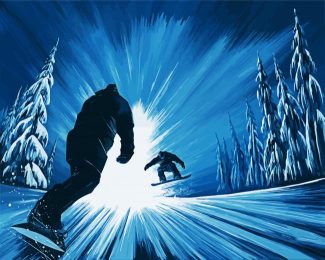 The Snowboarders diamond painting