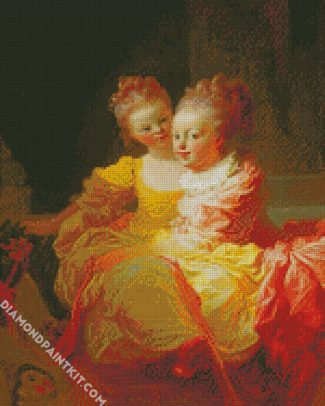 The Two Sisters By Fragonard diamond painting