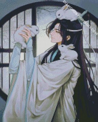 The Untamed Lan Wangji And Rabbits diamond painting