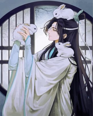 The Untamed Lan Wangji And Rabbits diamond painting