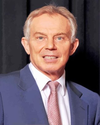 Tony Blair diamond painting