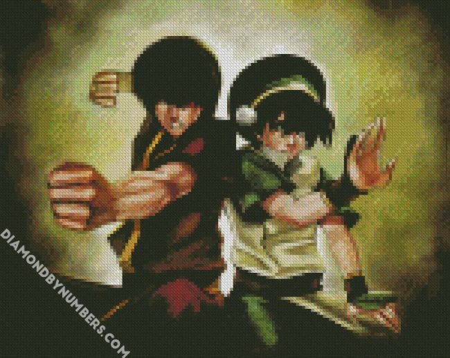 Toph Beifong And Zuko diamond painting