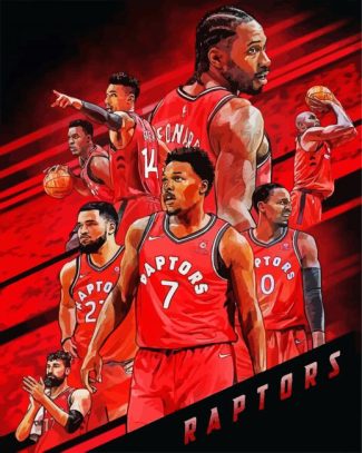 Toronto Raptors Players diamond painting