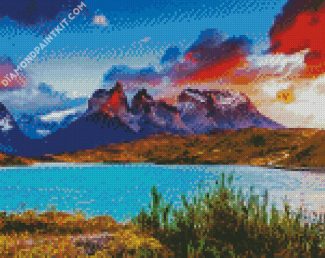 Torres Del Paine National Park Chile View diamond painting