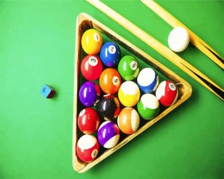 Triangle Billiard Balls diamond painting