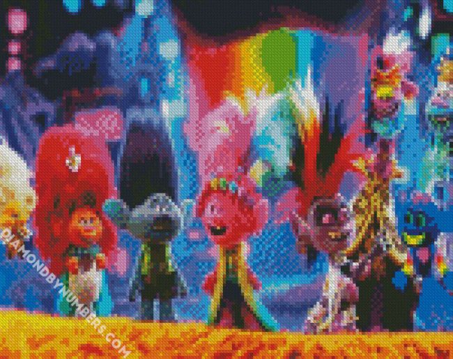 Trolls Animated Film diamond painting