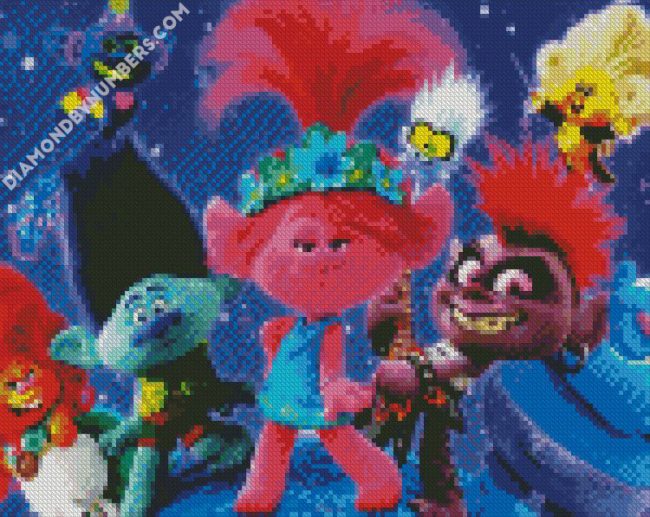 Trolls Animation diamond painting