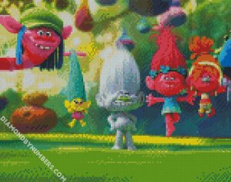 Trolls Poppy And Friends diamond painting