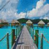 Tropical Polynesia Island diaomnd painting