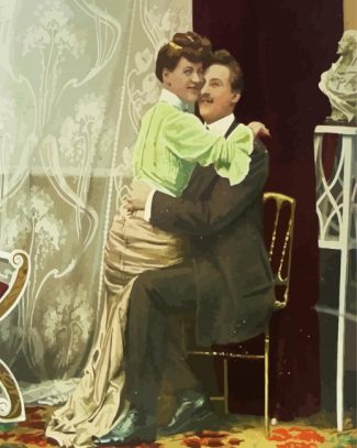 Vintage Hugging Couple diamond painting