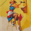 Vintage Pin Up Girl diamond painting