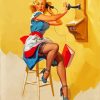 Vintage Pin Up Girl diamond painting