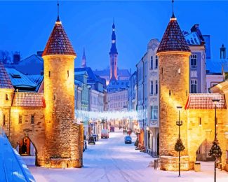 Viru Gate Tallinn estonia diamond painting