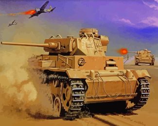 War Military Tank diamond painting