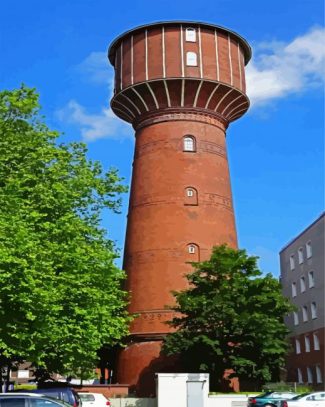 Wasserturm Elmshorn germany diamond painting