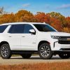 White Chevrolet Tahoe diamond painting