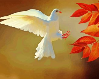 White Dove Bird diamond painting