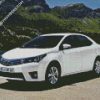 White Toyota Car diamond painting